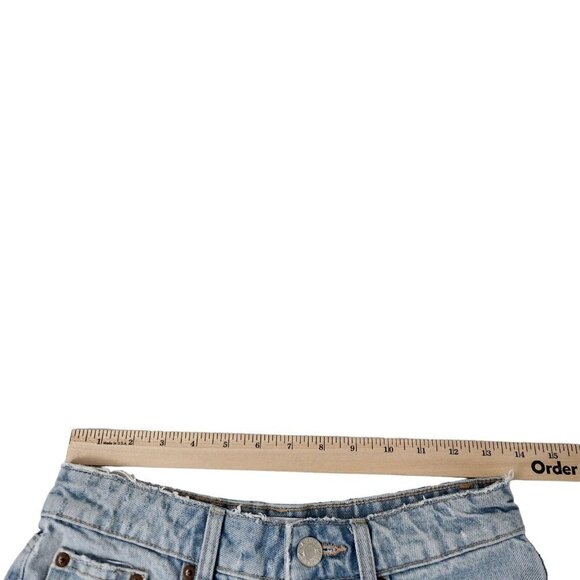 Zara Jeans 4 High Rise Tapered Straight Leg Blue Button Fly Boho 90s Pockets - Picture 9 of 11